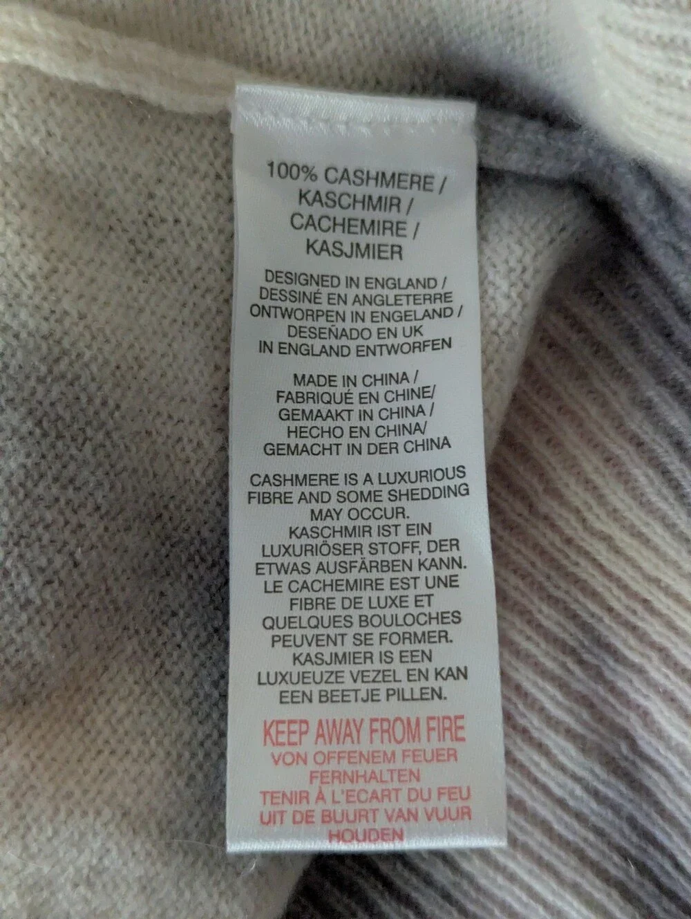 BRODIE CASHMERE Women's Small Long Duster Cardigan Jacket Tie Dye Gray White